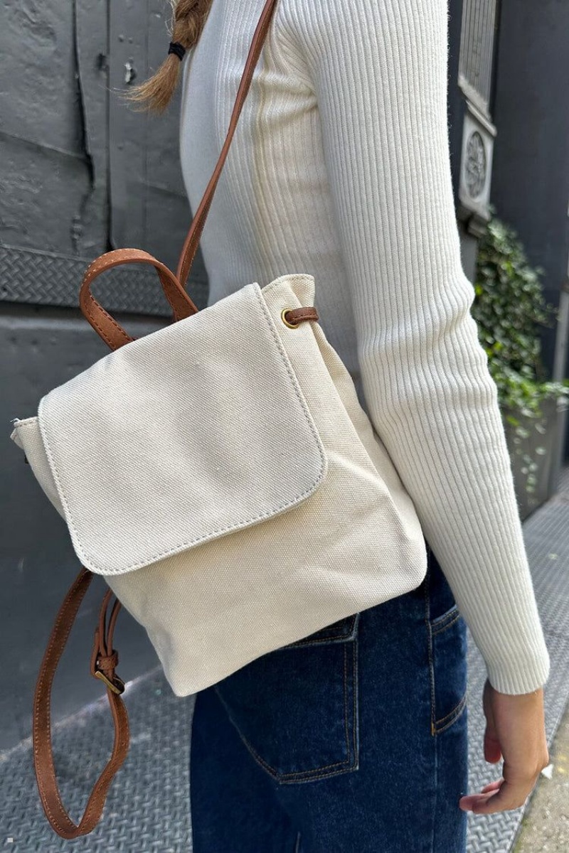 Sac a Dos Brandy Melville Mini Blanche | JON-40341626